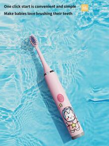 1set PP Electric Toothbrush, Cartoon Cute Lion Pattern Waterproof Toothbrush For Bathroom - Yellow - View 9