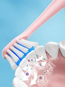 1set PP Electric Toothbrush, Cute Cartoon Animal Pattern Waterproof Toothbrush For Bathroom - Violet Purple - View 7