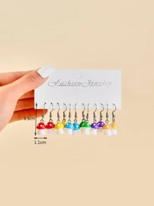 1 Đôi Bông Tai Hình Nấm Hoạt Hình Đáng Yêu Dành Cho Nữ Dành Cho Du Lịch Ngoài Trời - Nhiều màu - Xem 5