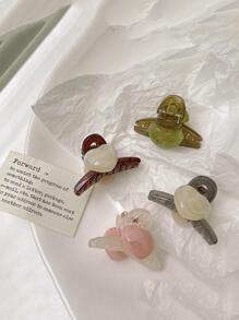 4入組女士愛心裝飾可愛髮爪適用於頭髮裝飾用品 - 彩色 - 查看 3