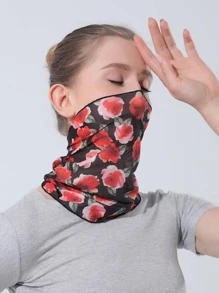 1入組女士印花防曬休閒頸套適合夏天 - 彩色 - 查看 3