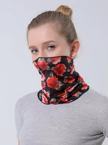 1入組女士印花防曬休閒頸套適合夏天 - 彩色 - 查看 2