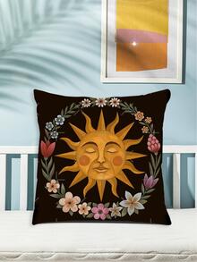 Họa Tiết Mặt Trời Đệm Mà Không Cần Chất Độn, Chất Liệu Vải Hiện Đại Gối Cho Gia Đình - Nhiều màu - Xem 2