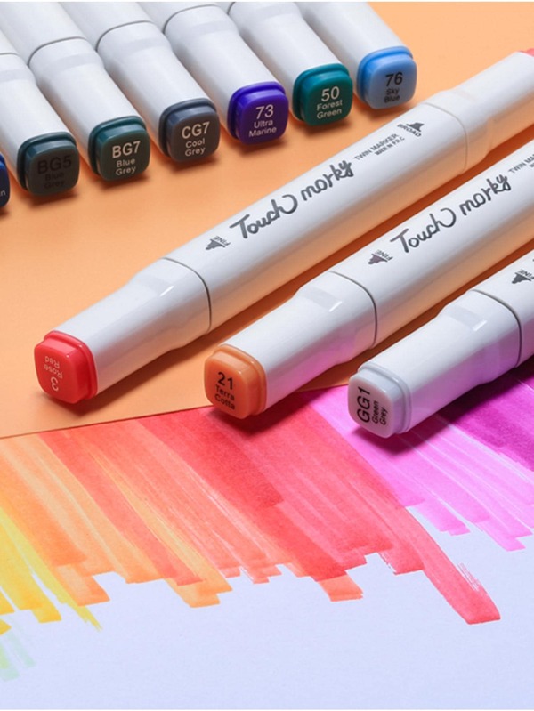 80pcs 80 Colors Art Marker Manga Sketching Markers Dual Brush Pen For