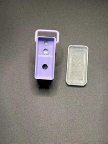 1pc Mini Hole Puncher, Simple Handle Punch For Home, Office - Purple - View 3