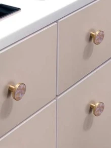 1 Núm Ngăn Kéo Hợp Kim Kẽm, Vỏ Hiện Đại Trang Trí Hình Tròn Thiết Kế Ngăn Kéo Cho Gia Đình - Màu tím hoa cà - Xem 4