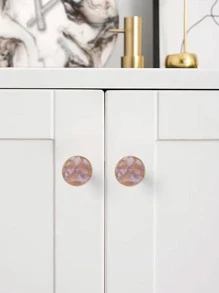 1 Núm Ngăn Kéo Hợp Kim Kẽm, Vỏ Hiện Đại Trang Trí Hình Tròn Thiết Kế Ngăn Kéo Cho Gia Đình - Màu tím hoa cà - Xem 5