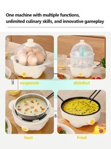 家用煮蛋器和2塊百潔布和木鏟和蛋黃分離器和量杯和不銹鋼盆 - 白色 - 查看 5