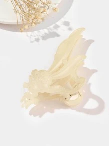 女士兔子裝飾時尚髮爪適用於頭髮裝飾用品 - 米色 - 查看 3