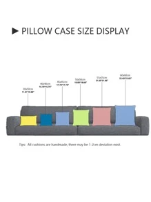 1pc Solid Color Cushion Cover Without Filler, Modern Chemical Fiber Decorative Throw Pillow Case For Home - Beige - View 2