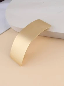 1 chiếc kẹp tóc hình chữ nhật thời trang kiểu Pháp dành cho nữ, dùng hàng ngày, kẹp tóc càng cua, kẹp tóc cài đầu, đồ dùng học tập, phụ kiện tóc, phụ kiện đội đầu, ghim cài tóc. - Vàng - Xem 2