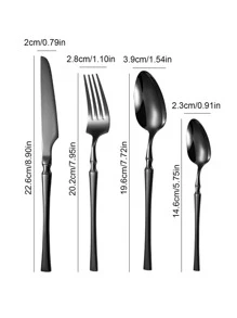 Bộ dao kéo inox 12 chiếc - màu đen - Xem 2