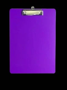 1入組塑料剪貼板，直接用於家庭、辦公室剪貼板 - 紫色 - 查看 4