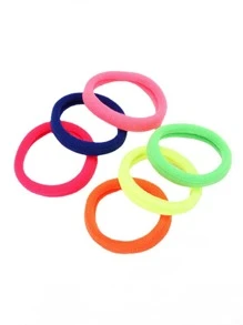 50入組女士極簡休閒髮圈日常裝飾 - 彩色 - 查看 2