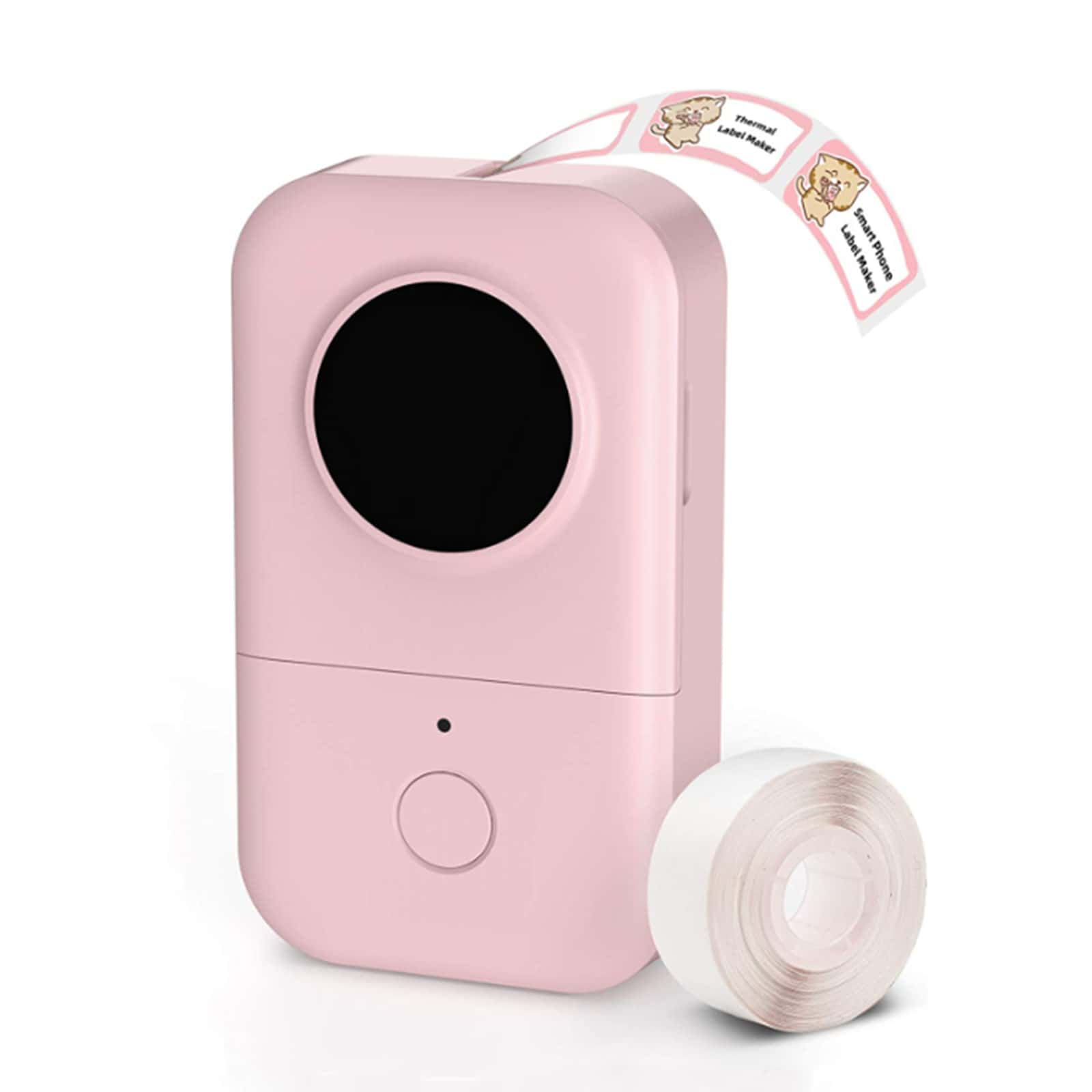 Phomemo D30 Label Maker Machine -  Bluetooth Wireless Sticker Printer, Pocket Sticker Maker With 1pc 12x40mm Tape, Inkless Printer For Ios & Android, Praticle Labeler & Gift For Home & Office Organization - Pink - View 1