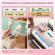 Phomemo D30 Label Maker Machine -  Bluetooth Wireless Sticker Printer, Pocket Sticker Maker With 1pc 12x40mm Tape, Inkless Printer For Ios & Android, Praticle Labeler & Gift For Home & Office Organization - Pink - View 4