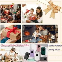 Phomemo D30 Label Maker Machine -  Bluetooth Wireless Sticker Printer, Pocket Sticker Maker With 1pc 12x40mm Tape, Inkless Printer For Ios & Android, Praticle Labeler & Gift For Home & Office Organization - Pink - View 2
