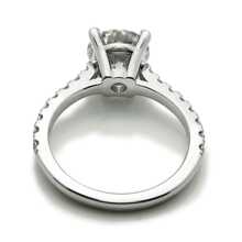 925 Silver 3 Carat Moissanite Engagement Ring For Women With Professional Testing Certificate Wedding Bridal Jewelry Rhinestone Rhinestone Ring - White - View 4