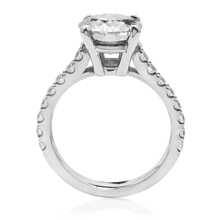 925 Silver 3 Carat Moissanite Engagement Ring For Women With Professional Testing Certificate Wedding Bridal Jewelry Rhinestone Rhinestone Ring - White - View 3