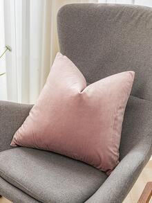 1入組無填充物素色靠墊套極簡主義纖維裝飾抱枕套適用於客廳家居裝飾 - 藕粉色 - 查看 1