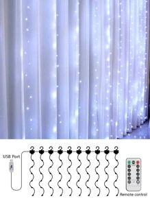 1 pieza ABS Cuerda moderno blanco Luz decorativa extensible para casa Decoración - Blanco - Ver 1