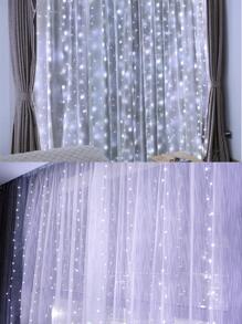 1 pieza ABS Cuerda moderno blanco Luz decorativa extensible para casa Decoración - Blanco - Ver 4