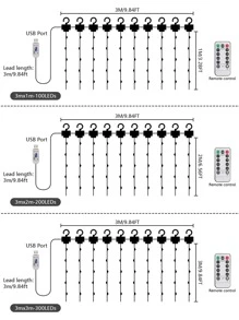 1 pieza ABS Cuerda moderno blanco Luz decorativa extensible para casa Decoración - Blanco - Ver 6