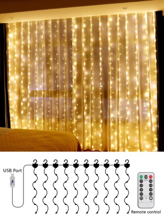 1pc ABS String Light, Modern Yellow Extendable Decorative Light For Home Decoration