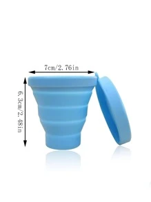 1入組矽膠可折疊漱口杯 - 藍色 - 查看 4
