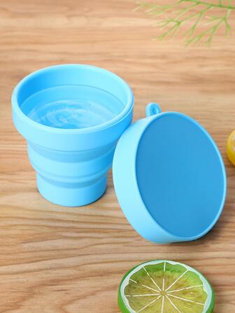 1 pieza Taza para hacer gárgaras de silicona plegable