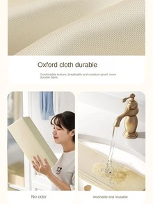 1pc Multi-grid Bedroom Storage Box - Grey - View 5