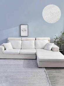 1 tấm bọc ghế sofa co giãn trơn - trắng - Xem 1