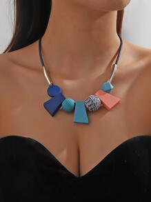1pc Bohemian Vintage Exaggerated Collarbone Chain Necklace For Women's Jewelry Accessory - Multicolor - View 1