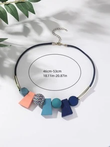1pc Bohemian Vintage Exaggerated Collarbone Chain Necklace For Women's Jewelry Accessory - Multicolor - View 3