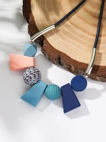 1pc Bohemian Vintage Exaggerated Collarbone Chain Necklace For Women's Jewelry Accessory - Multicolor - View 2