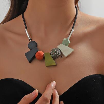 1 Máy Tính Bohemian Vintage Chun Xương Đòn Dây Chuyền Vòng Cổ Nữ Trang Sức Phụ Kiện