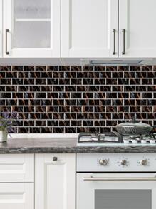 2pcs Marble Pattern Kitchen Sticker, PVC Self Adhesive Wall Paper For Kitchen