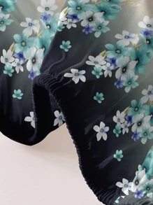 Sprei Pola Floral, Sprei Elastis Modern Untuk Kamar Tidur - MultiWarna - View 5