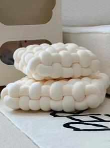 1 Chiếc Gối Trang Trí Thiết Kế Dệt, Gối Ném Vải Nỉ Trắng Bắc Âu Cho Ghế Sofa Gia Đình - trắng - Xem 4