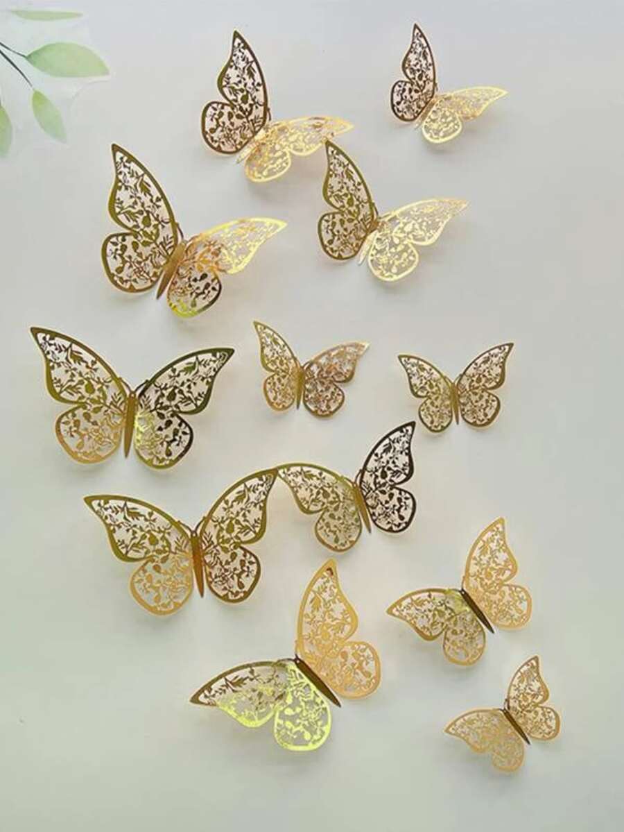 Hình Dán Bướm - Vàng - Xem 1