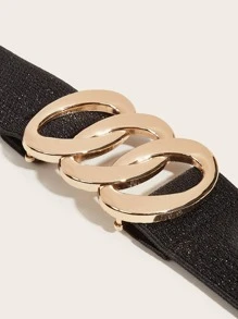 1 Dây xích trang trí thời trang cho nữ, thắt lưng co giãn dùng để trang trí váy Halloween, mùa hè, mùa thu, mùa đông, Halloween - màu đen - Xem 4