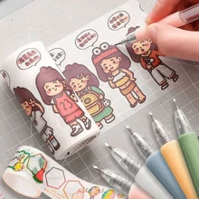 1 cái/gói Dao tiện ích nghệ thuật Kawaii Dao bút Cắt nhãn dán Dụng cụ cắt sổ lưu niệm Hộp đựng dao nhanh Đồ dùng học tập Đồ dùng thủ công DIY - Màu vàng - Xem 3