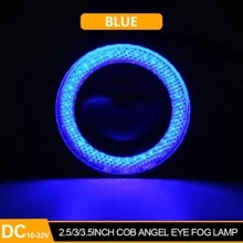 2faros Led Ojo De Ángel Niebla 3/3.5 Pulgadas Auto Universal 89mm - Azul - Ver 5