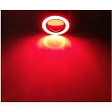 2 Led Angel Eye Fog Headlights 3/3.5 Inch Universal Auto 89mm - 紅色 - 查看 3