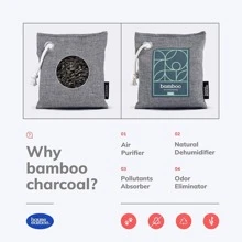House Edition BAMBOO CHARCOAL AIR PURIFYING BAGS 8 PACKS - Grey - View 3