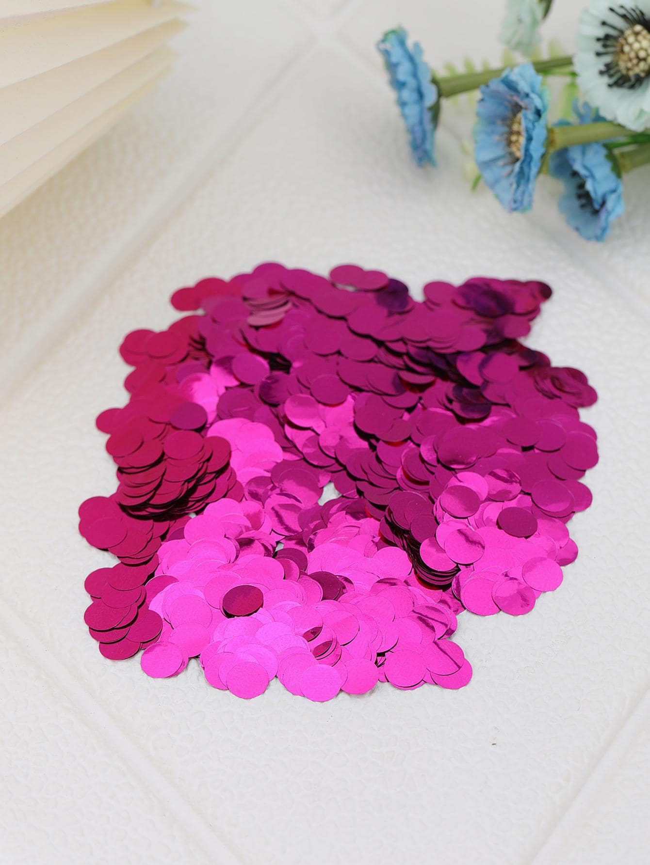 1入組/10克小圓彩紙氣球裝飾 - 玫紅色 - 查看 1