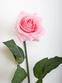 1 件/3 件，17.85 英寸/45 厘米，人造花，人造玫瑰，长茎假真玫瑰花束，适用于家庭婚礼派对装饰、假植物、秋季装饰、房间、书桌、花园装饰、房间装饰、情人节装饰、节日礼物 - 彩色 - 查看 3