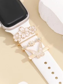 chiếc nhẫn trang trí hình hoa & bướm thời trang bằng hợp kim kẽm Vòng trang trí dây đeo đồng hồ, cho cuộc sống hàng ngày - Nhiều màu - Xem 1