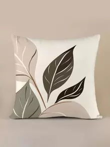 1 pieza con estampado de hoja Funda de cojín sin moderno de tela Cojín para sofá
