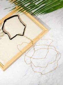 Rhinestone trang trí đùi chuỗi - Vàng - Xem 2